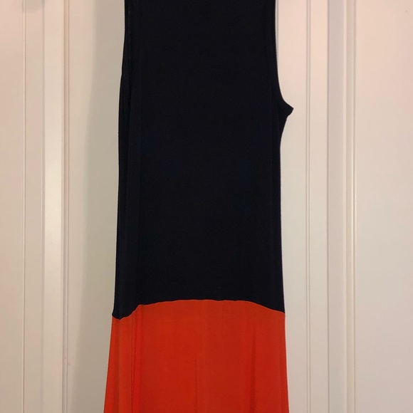 Navy and Orange Maxi Dress - Picture 5 of 6